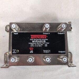 Antronix MVRA501B VoIP Residential Amplifier 4 Output UNTESTED Silver